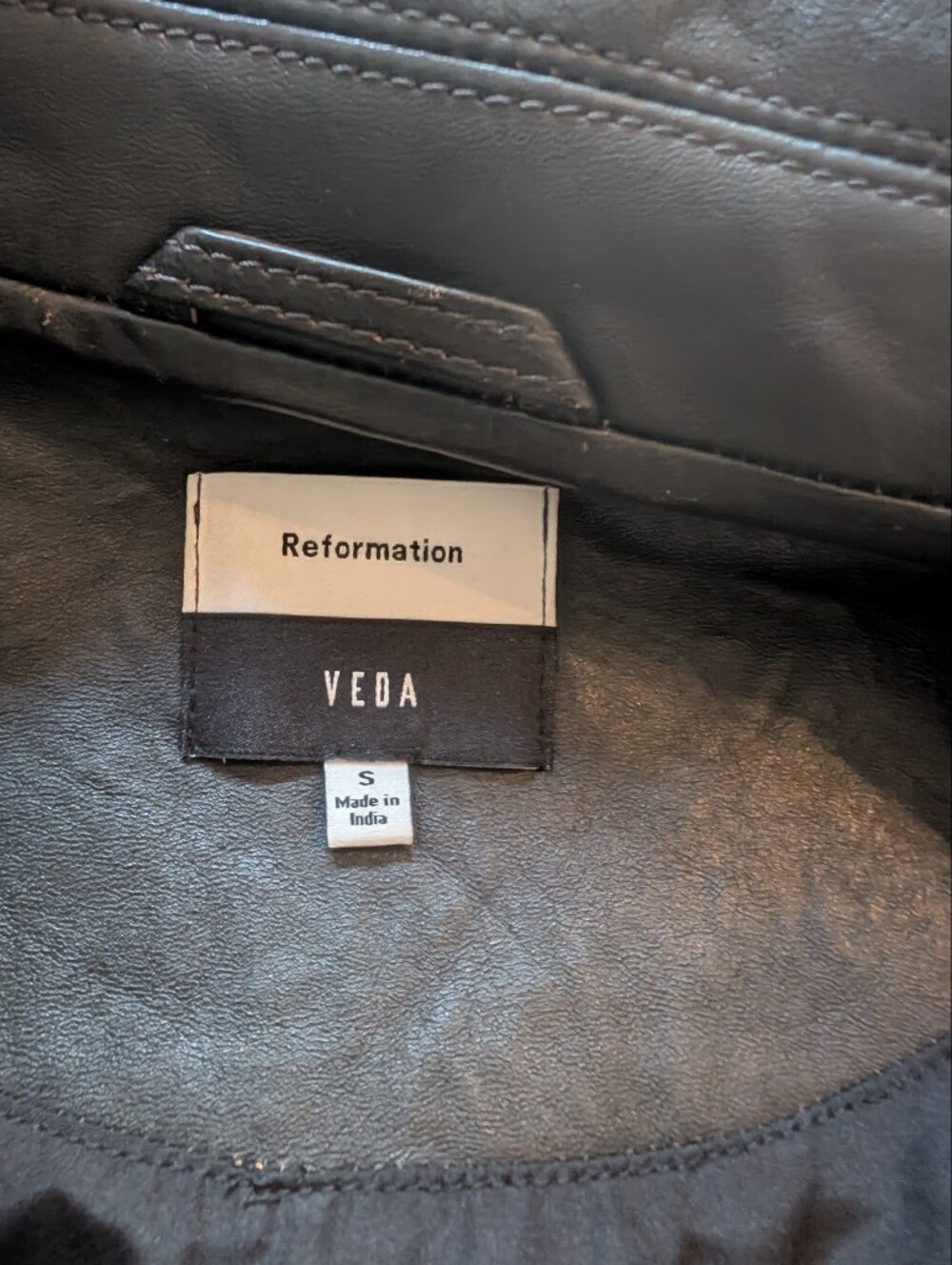 Reformation Veda Bennet Oversized Leather Bomber - Picture 4 of 9